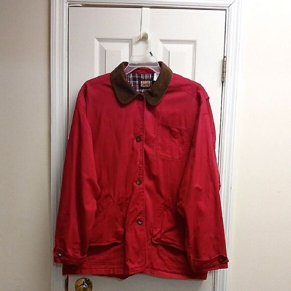 Faded Glory Other - ❄️FADED GLORY WOMENS VINTAGE Red Jacket with Corduroy Collar. Size XL oversized